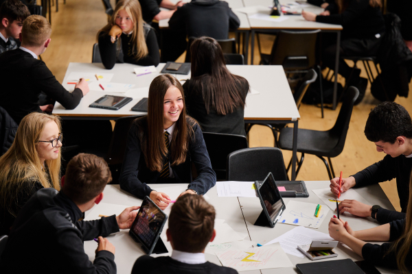 young people in classroom