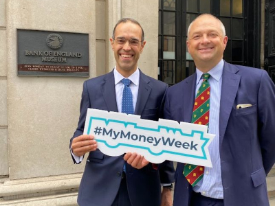 jerome mayhew and jose carvalho at my money week event